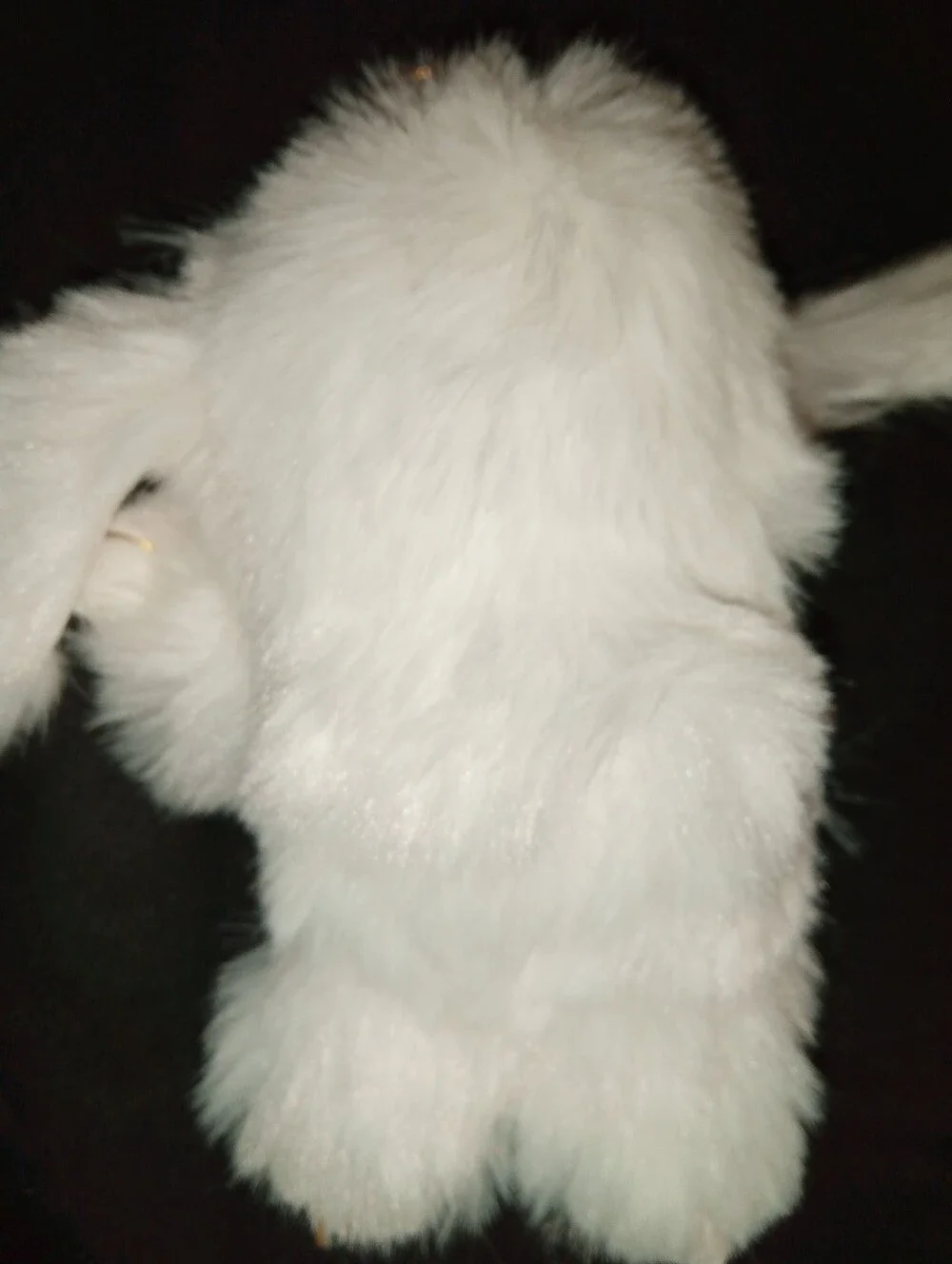 White Faux Fur Rabbit Keychain/Pendant